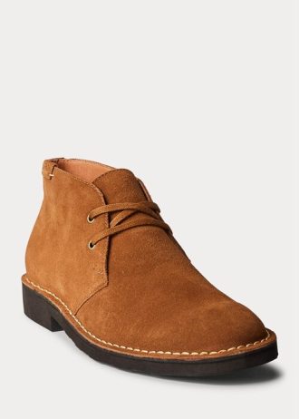 Braune Ralph Lauren Talan Chukka-Stiefel aus Wildleder für Herren