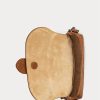 Braune Ralph Lauren Welington-Schultertaschen aus gewebtem Kalbsleder für Damen Braune Ralph Lauren Welington-Schultertaschen aus gewebtem Kalbsleder für Damen