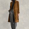 Braune Ralph Lauren Wildledermäntel für Damen Braune Ralph Lauren Wildledermäntel für Damen