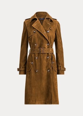 Braune Ralph Lauren Wildledermäntel für Damen