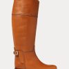 Braune Reitstiefel „Sallen“ aus Kalbsleder für Damen von Ralph Lauren Braune Reitstiefel „Sallen“ aus Kalbsleder für Damen von Ralph Lauren
