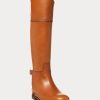 Braune Reitstiefel „Sallen“ aus Kalbsleder für Damen von Ralph Lauren Braune Reitstiefel „Sallen“ aus Kalbsleder für Damen von Ralph Lauren