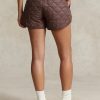 Braune, wasserabweisende, gesteppte Shorts mit Kordelzug für Damen von Ralph Lauren Braune, wasserabweisende, gesteppte Shorts mit Kordelzug für Damen von Ralph Lauren
