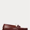 Burgunderrote Cremefarbene Pennyloafer für Herren von Ralph Lauren aus der Morehouse-Kollektion Burgunderrote Cremefarbene Pennyloafer für Herren von Ralph Lauren aus der Morehouse-Kollektion