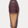 Burgunderrote Ralph Lauren Wynnie Loafer aus geprägtem Leder für Damen Burgunderrote Ralph Lauren Wynnie Loafer aus geprägtem Leder für Damen