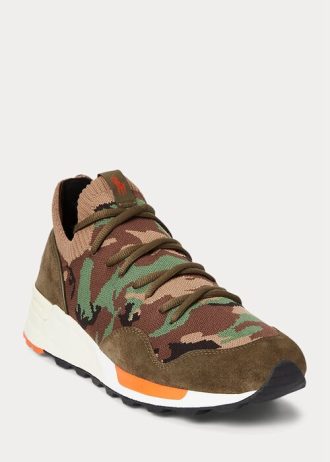 Camo Ralph Lauren Trackster 200II Camo Strick-Sneaker für Herren