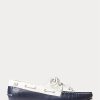 Creme / Marineblau Ralph Lauren Merton Zweifarbige Freizeitschuhe aus Leder für Herren Creme / Marineblau Ralph Lauren Merton Zweifarbige Freizeitschuhe aus Leder für Herren