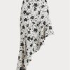 Creme / Schwarz Damen Ralph Lauren Floral Rüschen Asymmetrische Leinenröcke Creme / Schwarz Damen Ralph Lauren Floral Rüschen Asymmetrische Leinenröcke