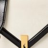 Creme/Schwarze Umhängetaschen aus Wildleder von Ralph Lauren für Damen mit Polo-ID-Umschlag Creme/Schwarze Umhängetaschen aus Wildleder von Ralph Lauren für Damen mit Polo-ID-Umschlag