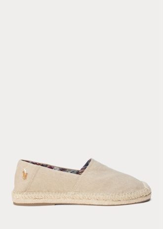 Cremefarbene Espadrilles „Cevio“ aus gewaschenem Canvas von Ralph Lauren für Herren