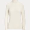 Braune Poloshirts aus Jersey mit langem Arm und Stehkragen für Damen von Ralph Lauren Braune Poloshirts aus Jersey mit langem Arm und Stehkragen für Damen von Ralph Lauren