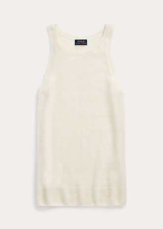 Cremefarbene Ralph Lauren Kaschmir-Tanktops für Damen