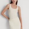 Cremefarbene Ralph Lauren Tanktops aus Baumwollmischung für Damen Cremefarbene Ralph Lauren Tanktops aus Baumwollmischung für Damen