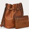 Cuoio Damen Ralph Lauren Leder Große Bellport Bucket Bags Cuoio Damen Ralph Lauren Leder Große Bellport Bucket Bags