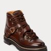 Dunkelbraune handgebrannte Damenstiefel von Ralph Lauren Dimicia Welington Dunkelbraune handgebrannte Damenstiefel von Ralph Lauren Dimicia Welington