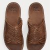 Dunkelbraune Herren-Hausschuhe aus geflochtenem Leder von Ralph Lauren Dunkelbraune Herren-Hausschuhe aus geflochtenem Leder von Ralph Lauren