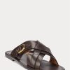 Dunkelbraune Herren-Hausschuhe „Welington“ aus Kalbsleder von Ralph Lauren Dunkelbraune Herren-Hausschuhe „Welington“ aus Kalbsleder von Ralph Lauren