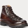 Dunkelbraune Herrenstiefel „Fidel“ aus brüniertem Kalbsleder von Ralph Lauren Dunkelbraune Herrenstiefel „Fidel“ aus brüniertem Kalbsleder von Ralph Lauren