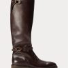 Dunkelbraune Herrenstiefel von Ralph Lauren Welington aus Kalbsleder Dunkelbraune Herrenstiefel von Ralph Lauren Welington aus Kalbsleder