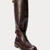 Dunkelbraune Herrenstiefel von Ralph Lauren Welington aus Kalbsleder Dunkelbraune Herrenstiefel von Ralph Lauren Welington aus Kalbsleder