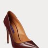 Dunkelbraune Ralph Lauren Celia Kalbsleder-Pumps für Damen