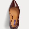 Dunkelbraune Ralph Lauren Celia Kalbsleder-Pumps für Damen