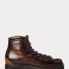 Dunkelbraune Ralph Lauren Darrow Kalbslederstiefel für Herren Dunkelbraune Ralph Lauren Darrow Kalbslederstiefel für Herren