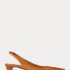 Dunkelgelbe Ralph Lauren Kels Slingback-Pumps aus Leder für Damen Dunkelgelbe Ralph Lauren Kels Slingback-Pumps aus Leder für Damen
