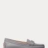 Dunkelgraue Ralph Lauren Barnsbury Driver-Loafer aus Nappaleder für Damen Dunkelgraue Ralph Lauren Barnsbury Driver-Loafer aus Nappaleder für Damen