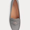 Dunkelgraue Ralph Lauren Barnsbury Driver-Loafer aus Nappaleder für Damen Dunkelgraue Ralph Lauren Barnsbury Driver-Loafer aus Nappaleder für Damen