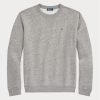 Dunkelgraue Ralph Lauren Fleece-Pullover mit Rundhalsausschnitt für Damen Dunkelgraue Ralph Lauren Fleece-Pullover mit Rundhalsausschnitt für Damen
