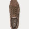 Dunkelgraue Ralph Lauren Janson II Wildleder-Sneakers mit Lederbesatz für Damen Dunkelgraue Ralph Lauren Janson II Wildleder-Sneakers mit Lederbesatz für Damen