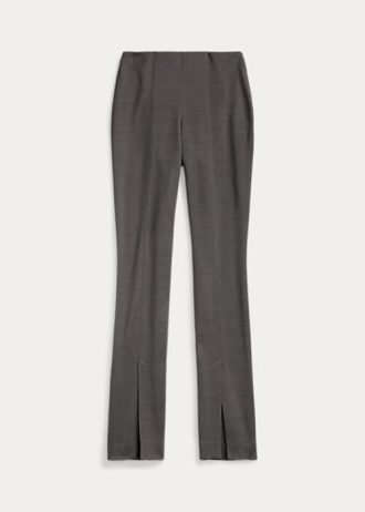 Dunkelgraue Ralph Lauren Leggings aus Stretch-Wollmischung für Damen