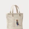 Ecru Multi Damen Ralph Lauren Canvas Kleine New Orleans Polo Bear Tragetaschen Ecru Multi Damen Ralph Lauren Canvas Kleine New Orleans Polo Bear Tragetaschen