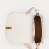 Elfenbeinfarbene Satteltaschen aus gestepptem Leder für Damen von Ralph Lauren Polo ID Elfenbeinfarbene Satteltaschen aus gestepptem Leder für Damen von Ralph Lauren Polo ID