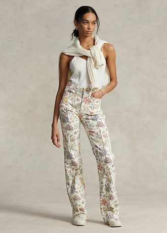 Flower Damen Ralph Lauren Jenn Flare Jeans mit Blumendruck
