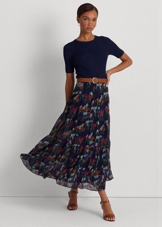 Flower Ralph Lauren Damen Georgette-Röcke mit Blumenmuster