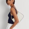 French Navy Dot/Creme Damen Ralph Lauren Polka-Dot Leder Mittelgroße Handtasche French Navy Dot/Creme Damen Ralph Lauren Polka-Dot Leder Mittelgroße Handtasche