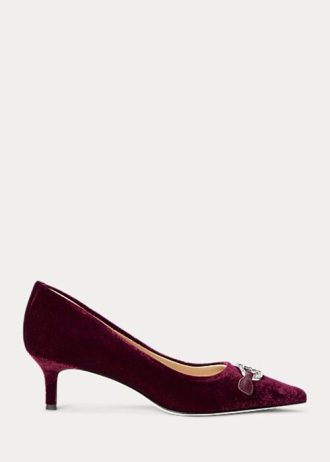 Fuchsia Ralph Lauren Amory Samt-Pumps für Damen