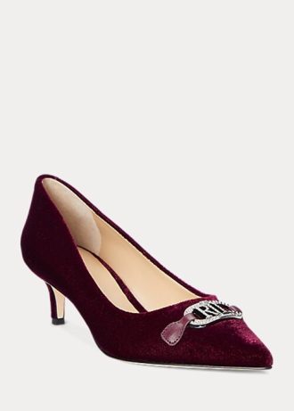 Fuchsia Ralph Lauren Amory Samt-Pumps für Damen