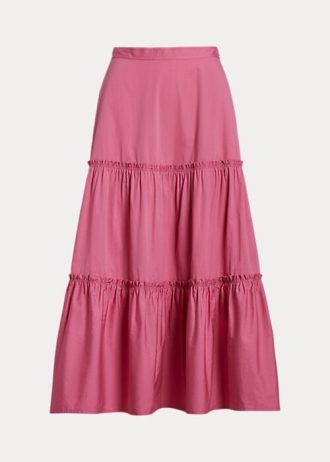 Fuchsiafarbene A-Linien-Röcke aus Baumwolle von Ralph Lauren für Damen