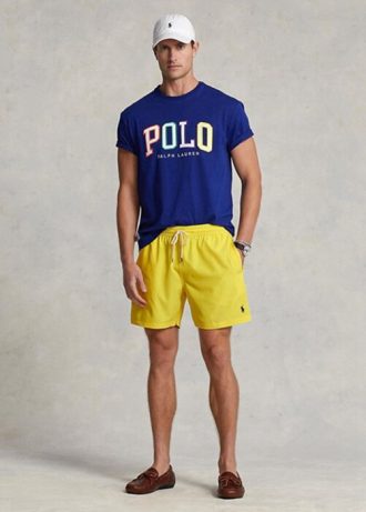 Gelbe Badeshorts „Traveller“ von Ralph Lauren für Herren