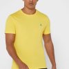 Gelbe Herren Ralph Lauren Brust-Logo Rundhals T-Shirts Gelbe Herren Ralph Lauren Brust-Logo Rundhals T-Shirts