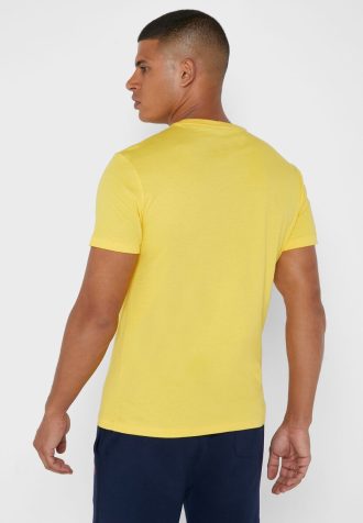 Gelbe Herren Ralph Lauren Brust-Logo Rundhals T-Shirts Gelbe Herren Ralph Lauren Brust-Logo Rundhals T-Shirts