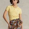 Gelbe Poloshirts aus Kaschmir im Slim Fit von Ralph Lauren für Damen Gelbe Poloshirts aus Kaschmir im Slim Fit von Ralph Lauren für Damen