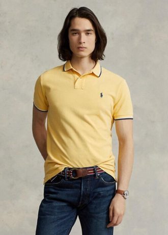 Gelbe Poloshirts aus Mesh im Slim Fit von Ralph Lauren für Herren