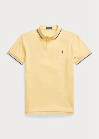 Gelbe Poloshirts aus Mesh im Slim Fit von Ralph Lauren für Herren