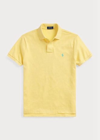 Gelbe Poloshirts aus Mesh im Slim Fit von Ralph Lauren für Herren