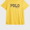 Gelbe Poloshirts mit Rundhalsausschnitt und Logo für Herren von Ralph Lauren Gelbe Poloshirts mit Rundhalsausschnitt und Logo für Herren von Ralph Lauren