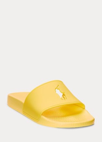 Gelbe Ralph Lauren Big Pony Hausschuhe für Damen